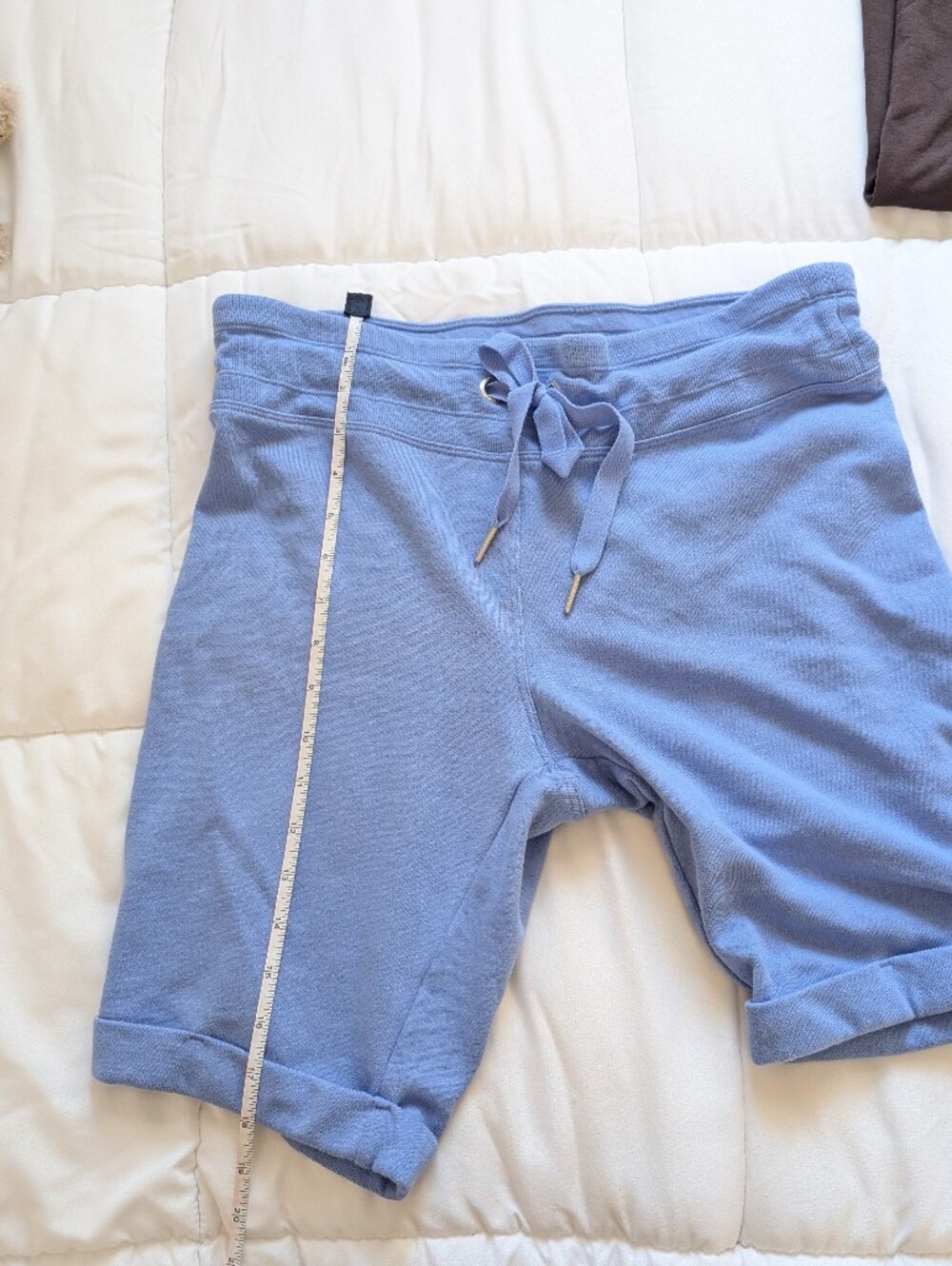 Calvin Klein Performance Size Medium Terrycloth Drawstring Shorts - Light Blue - Picture 13 of 15